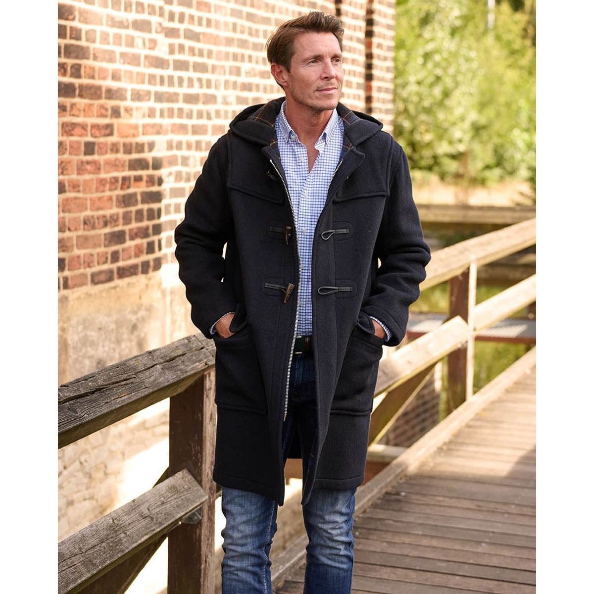 Duffle coat "Men's Duffle", marineblå - 54 EU / XL