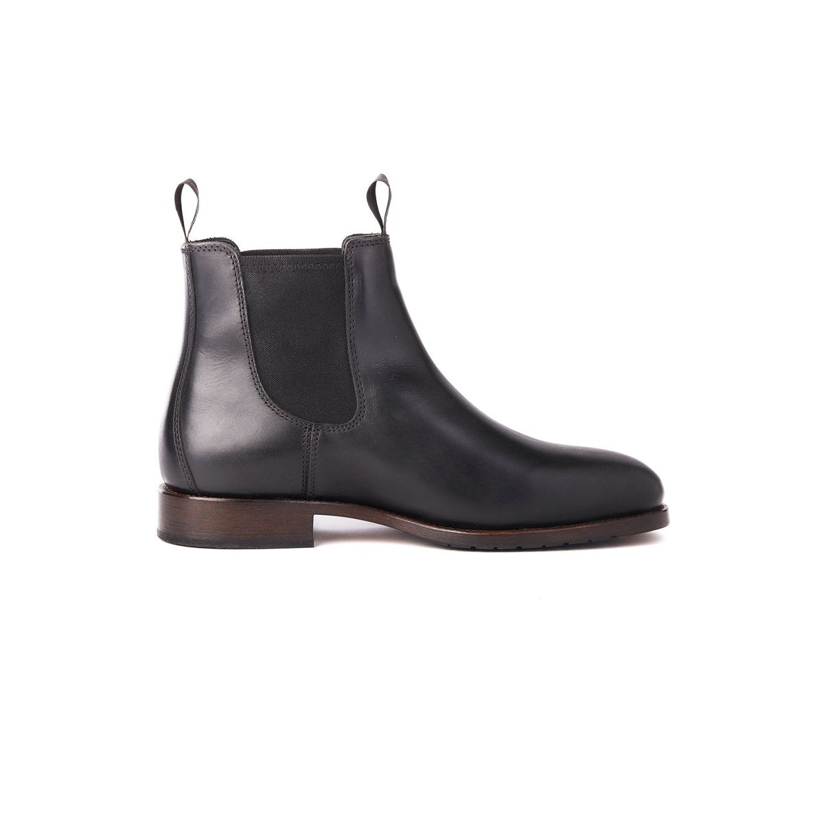 Kerry mens chelsea støvle læder, Black - 45