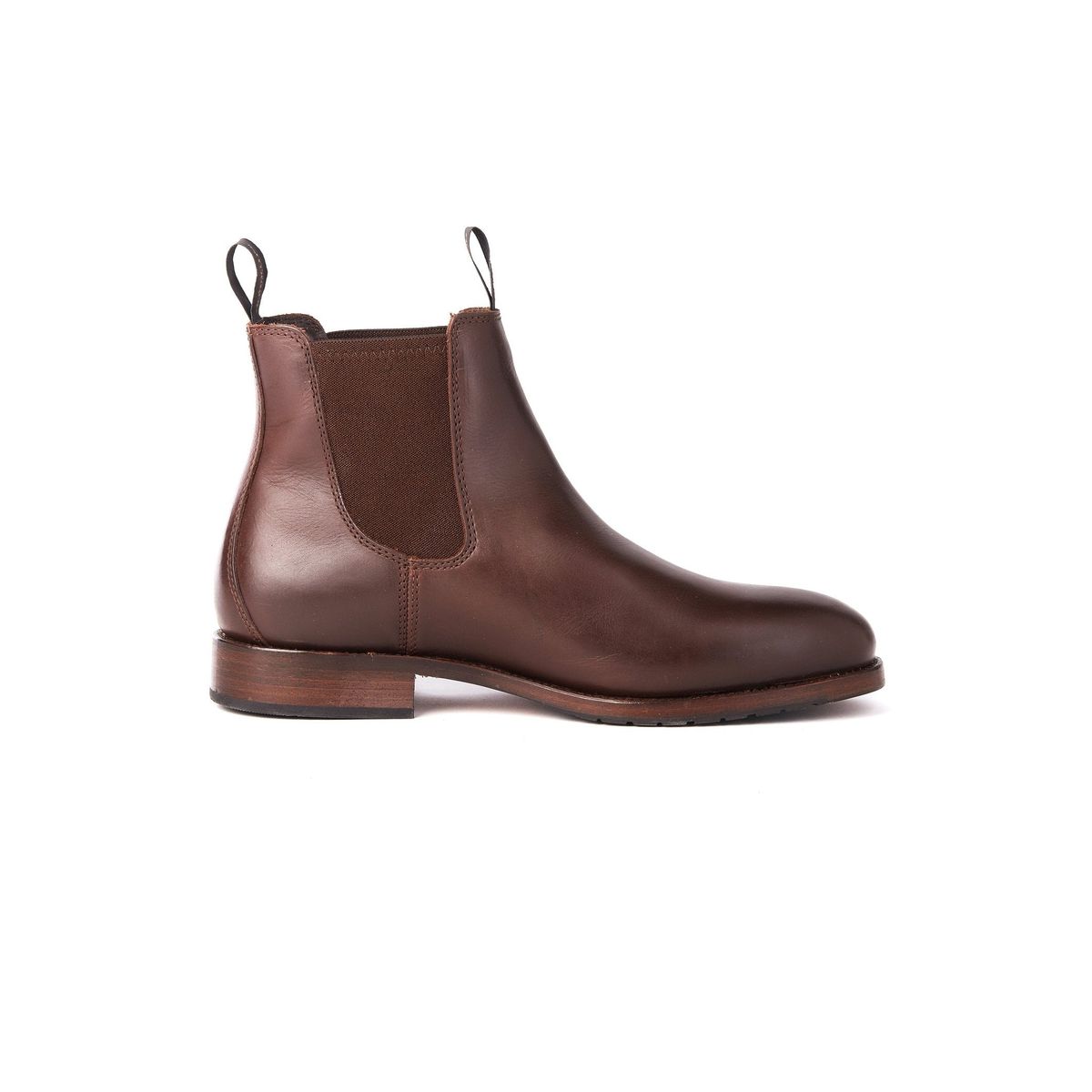 Kerry mens chelsea støvle læder, Mahogany - 43