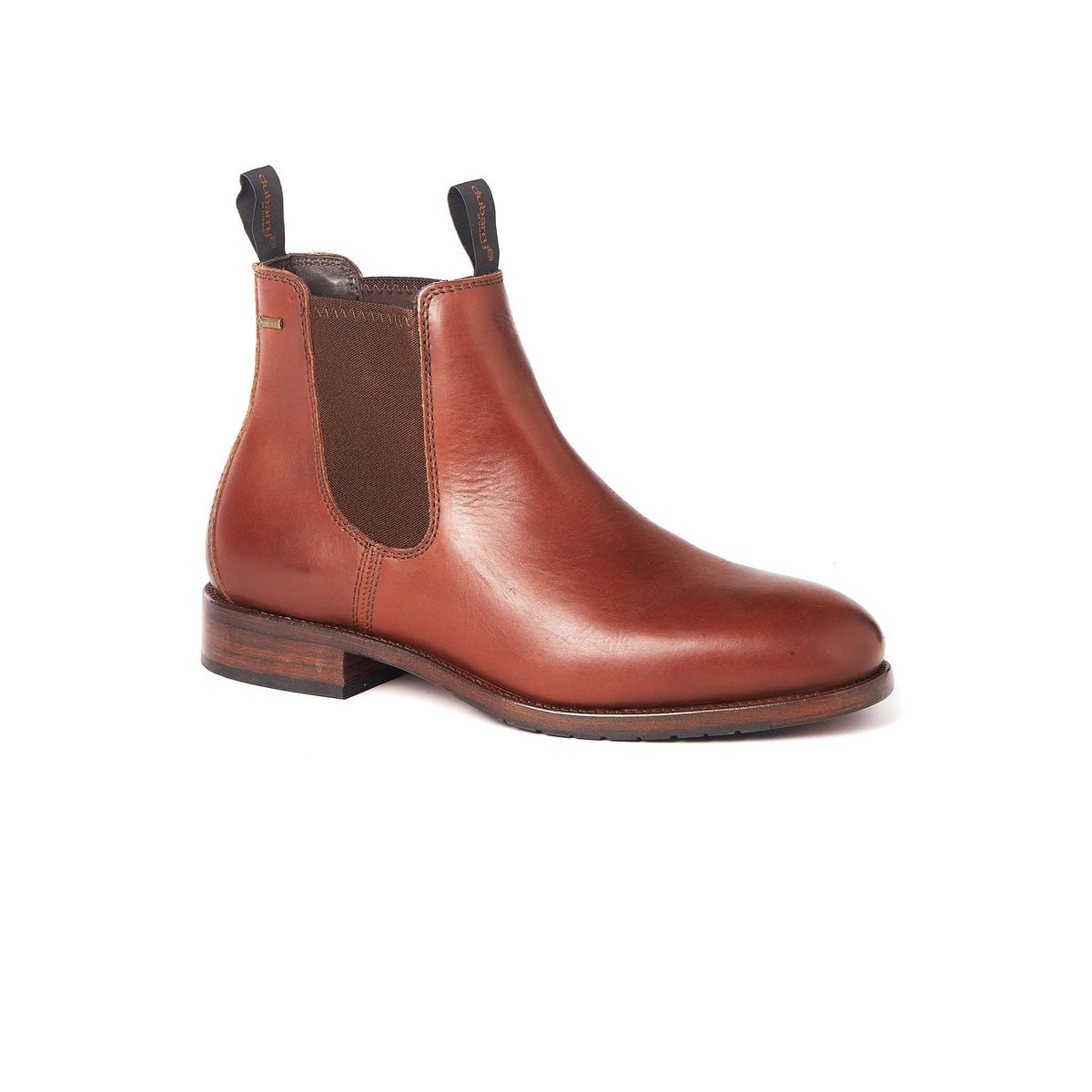 Kerry mens chelsea støvle læder, Chestnut - 44