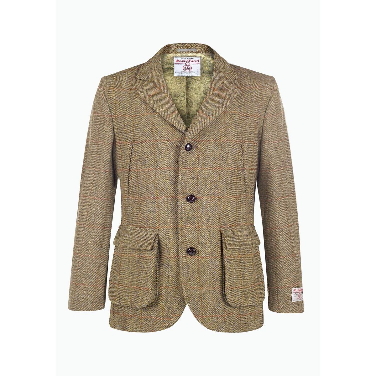 Callum Utility Jacket Harris Tweed, mustard herringbone - 48 UK (58 EU)