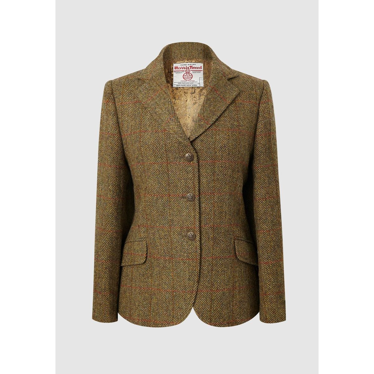 Claire Hacking Jacket Harris Tweed, mustard - 8 (XS)