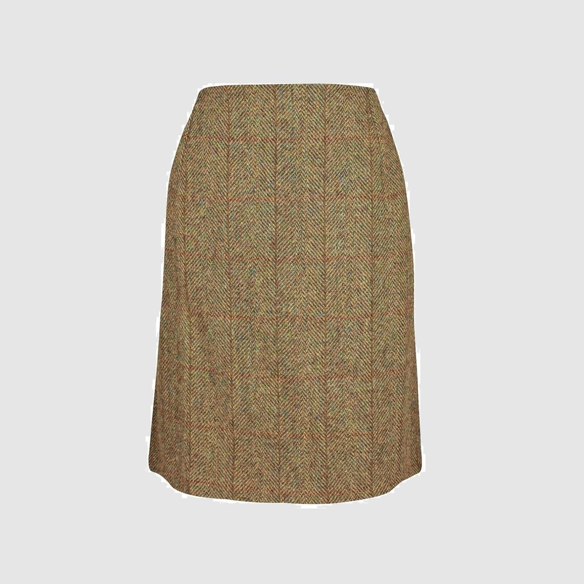 Effie Skirt nederdel Harris Tweed, mustard herringbone - 12 (M)