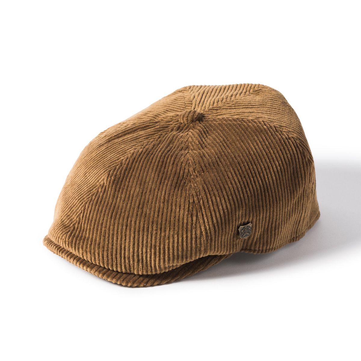 Hudson Cord Newsboy Hat - lys brun fløjl - 56 (small)