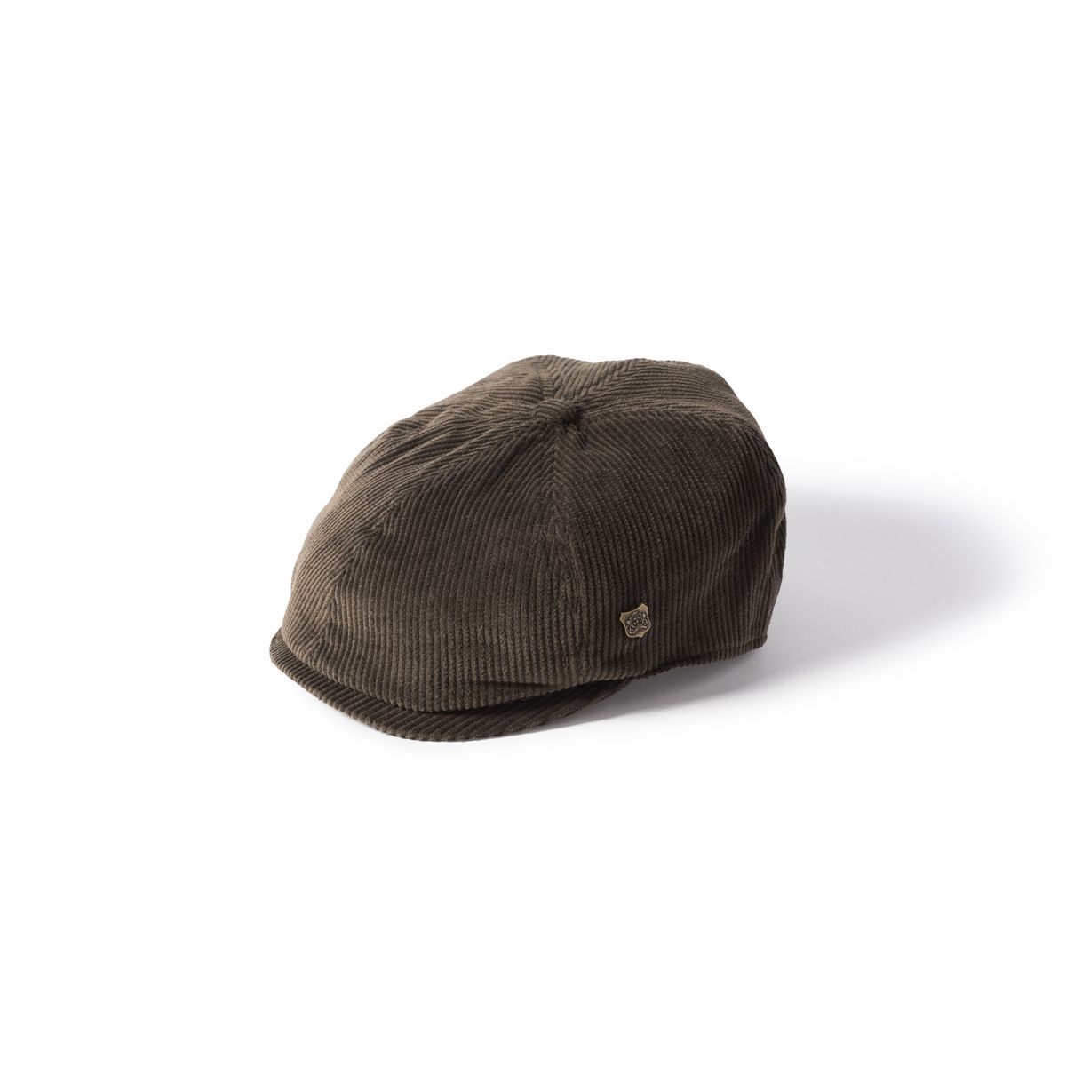 Hudson Cord Newsboy Hat - olivengrøn fløjl - 56 (small)