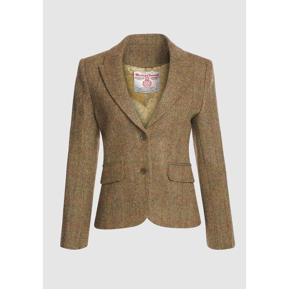 Tammy Short Jacket Harris Tweed, mustard herringbone - 6 (XXS)