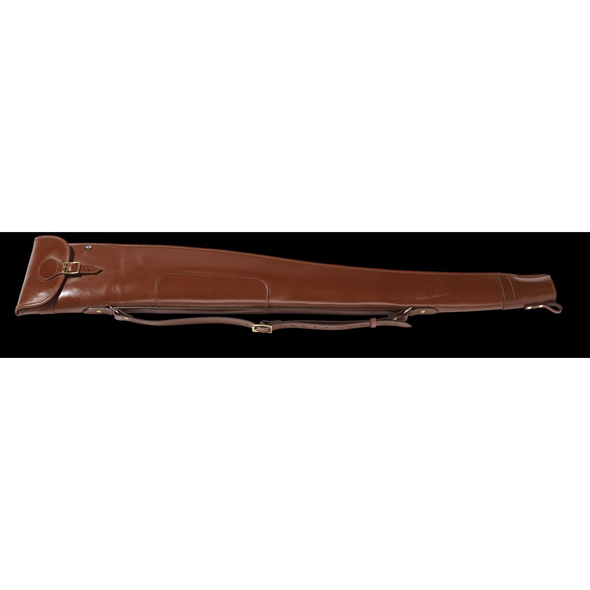 CROOTS Malton Shotgun Slip zip/flap, saddellæder, chestnut - 32"