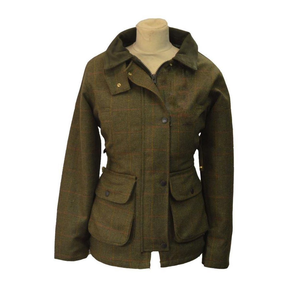 Hazelwood Ladies Tweed Country Jacket, mørk grøn - 18 (XXL)