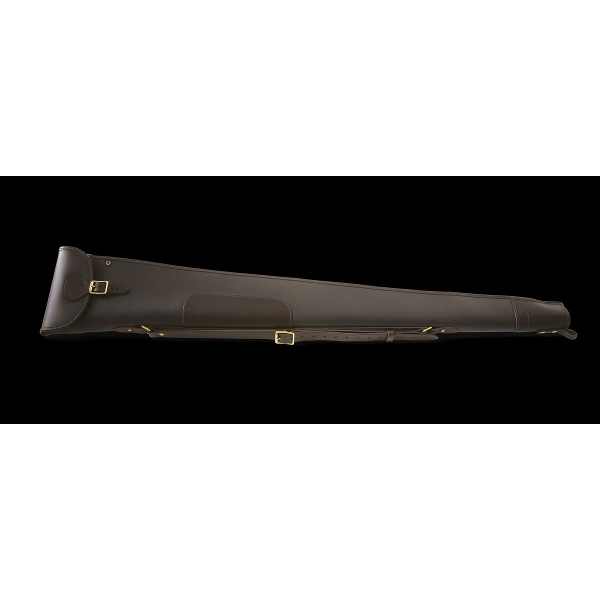 CROOTS Byland Shotgun Slip zip/flap, læder, dark havana - 30"