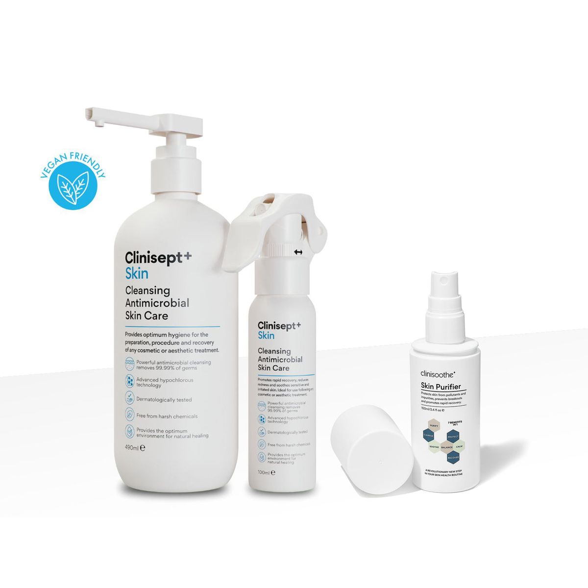 Clinisept+ Skin Care og Hånddesinfektion 490 ml