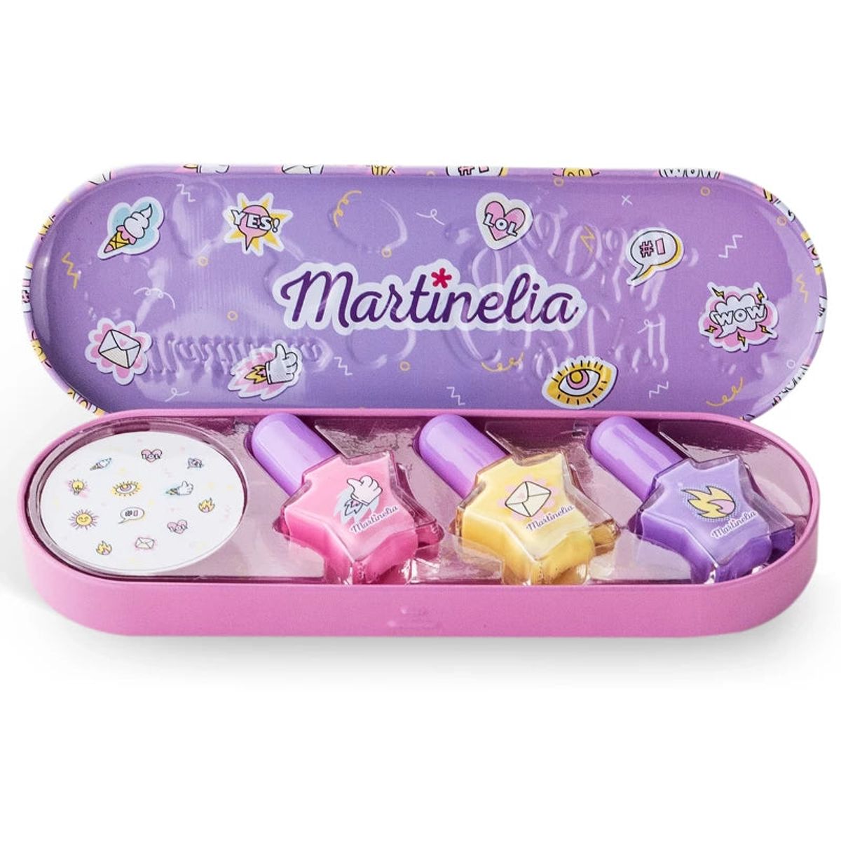 Martinelia Super Girl Nail Polish & Stickers Tin Box