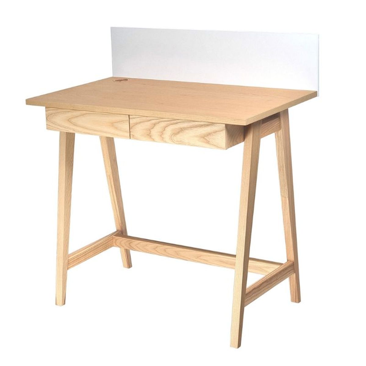 Skrivebord i asketræ og MDF 85/110x50x75 cm Flere størrelser - 85x50x75 cm