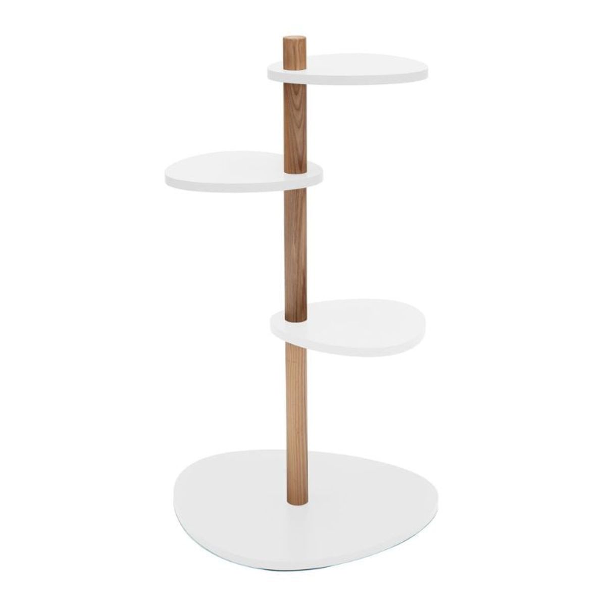 Plantestander i asketræ og MDF 55x50x91 cm Flere varianter - Sort