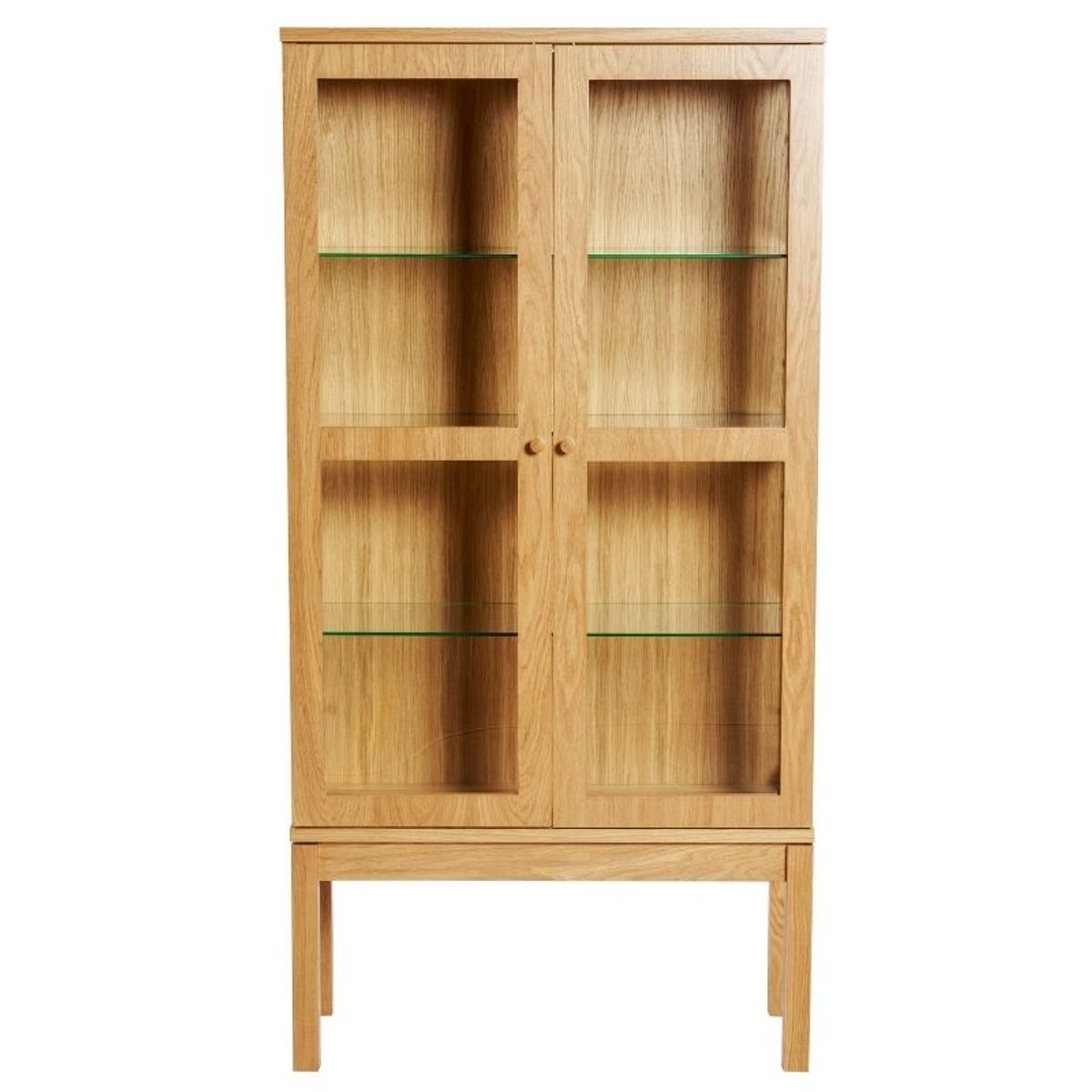 Woodman AbbeyWood vitrineskab 88x35x170 cm - Røget egefiner