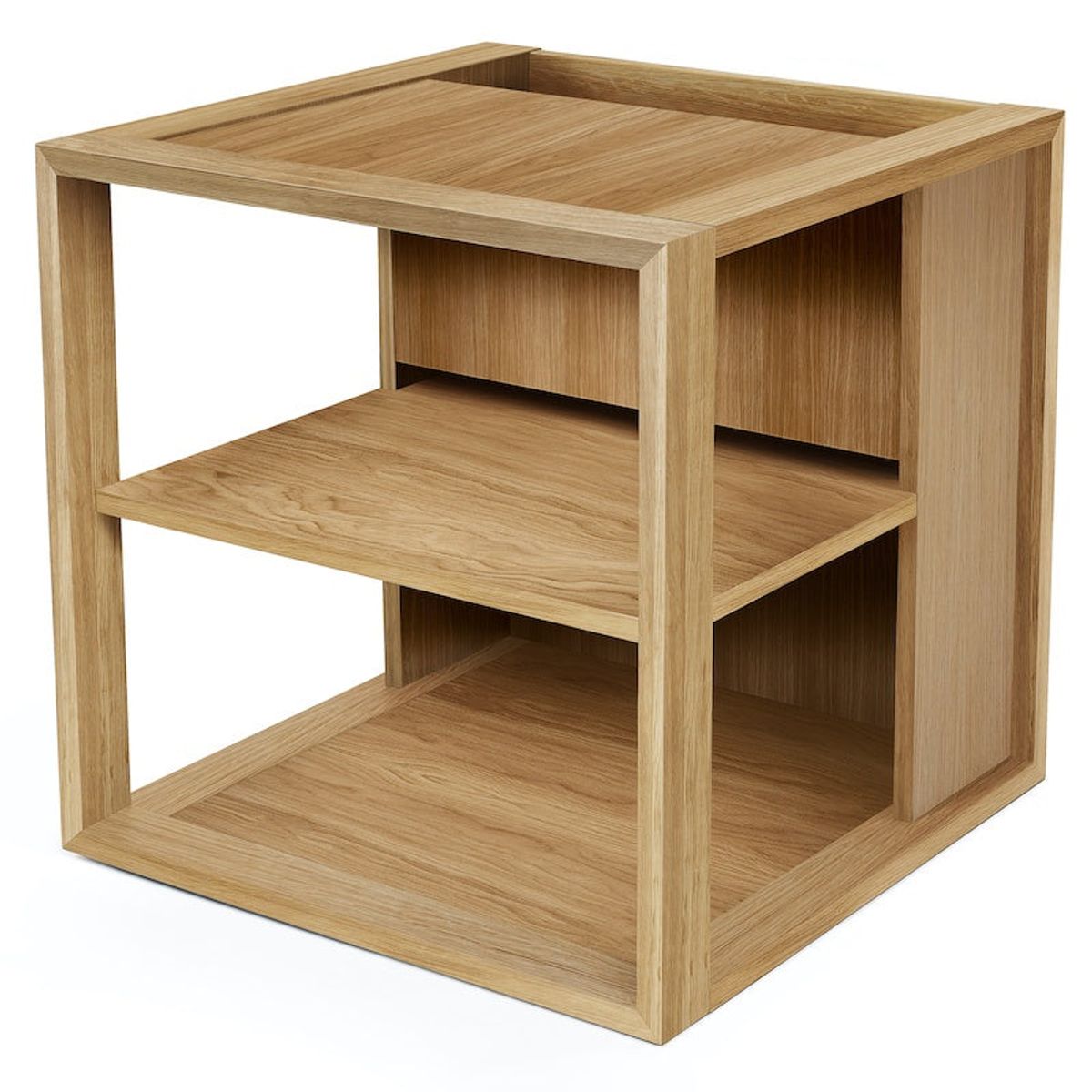 Woodman Cube sidebord 50x50x50 cm - Sortmalet egefiner