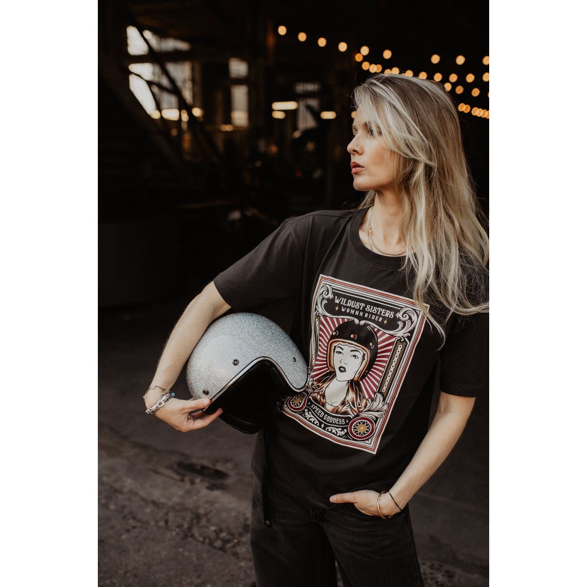 WOMAN RIDER - Motorcykel t-shirt til damer