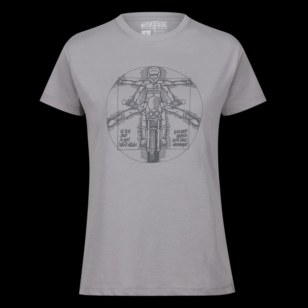 DA VINCI - Motorcykel t-shirt til damer - Grå