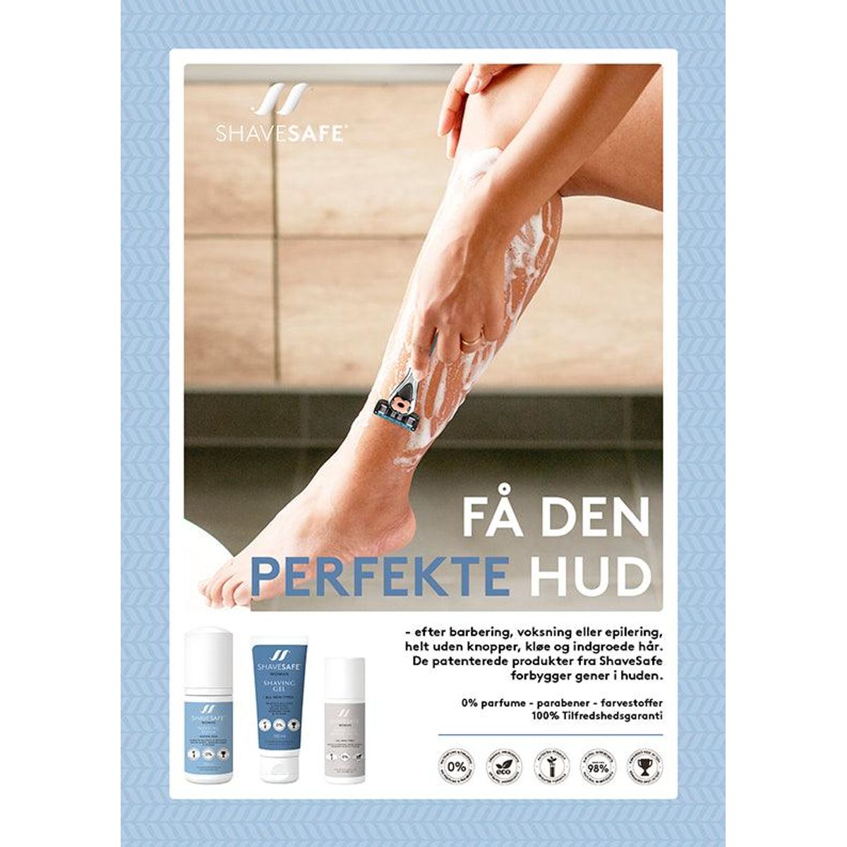 SHAVESAFE PRØVEPAKKE: 50ml Gel 1 x Razor - WOMAN