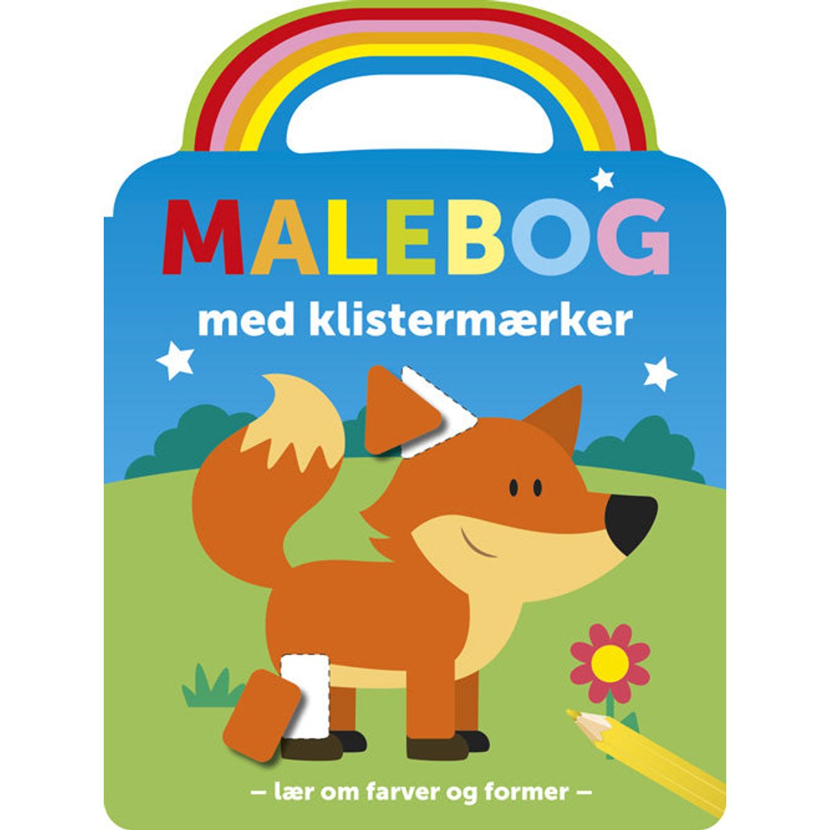 Malebog med klistermærker: Ræv