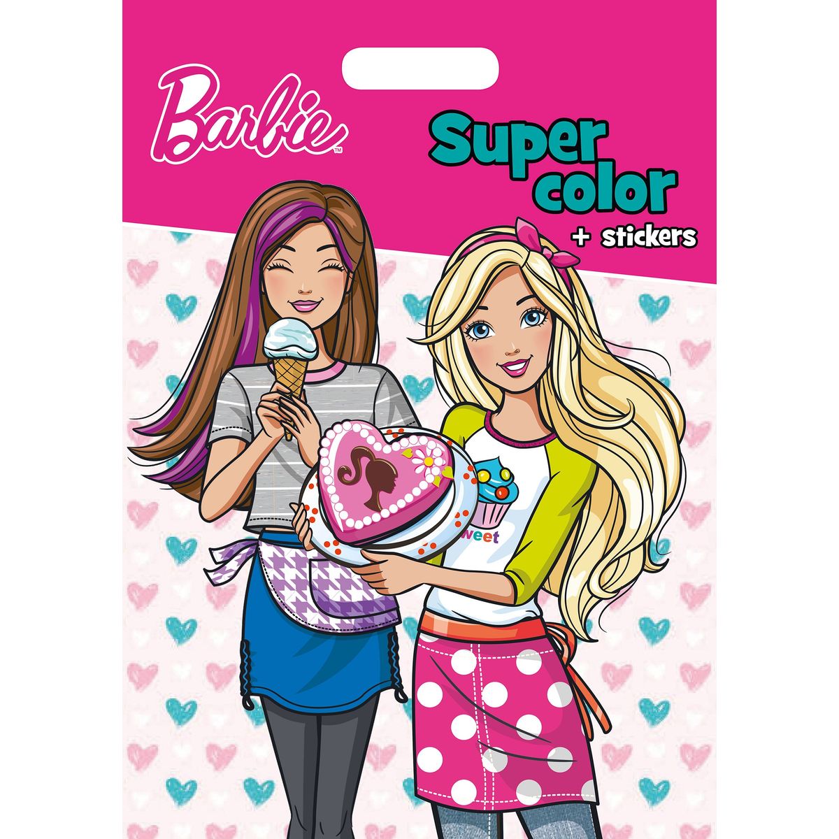 Barbie SUPER COLOR + STICKERS CARRY ALONG