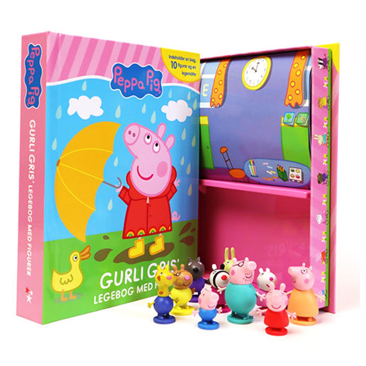 Peppa Pig - Gurli Gris' legebog - med 10 figurer og legemåtte (Busy Book)