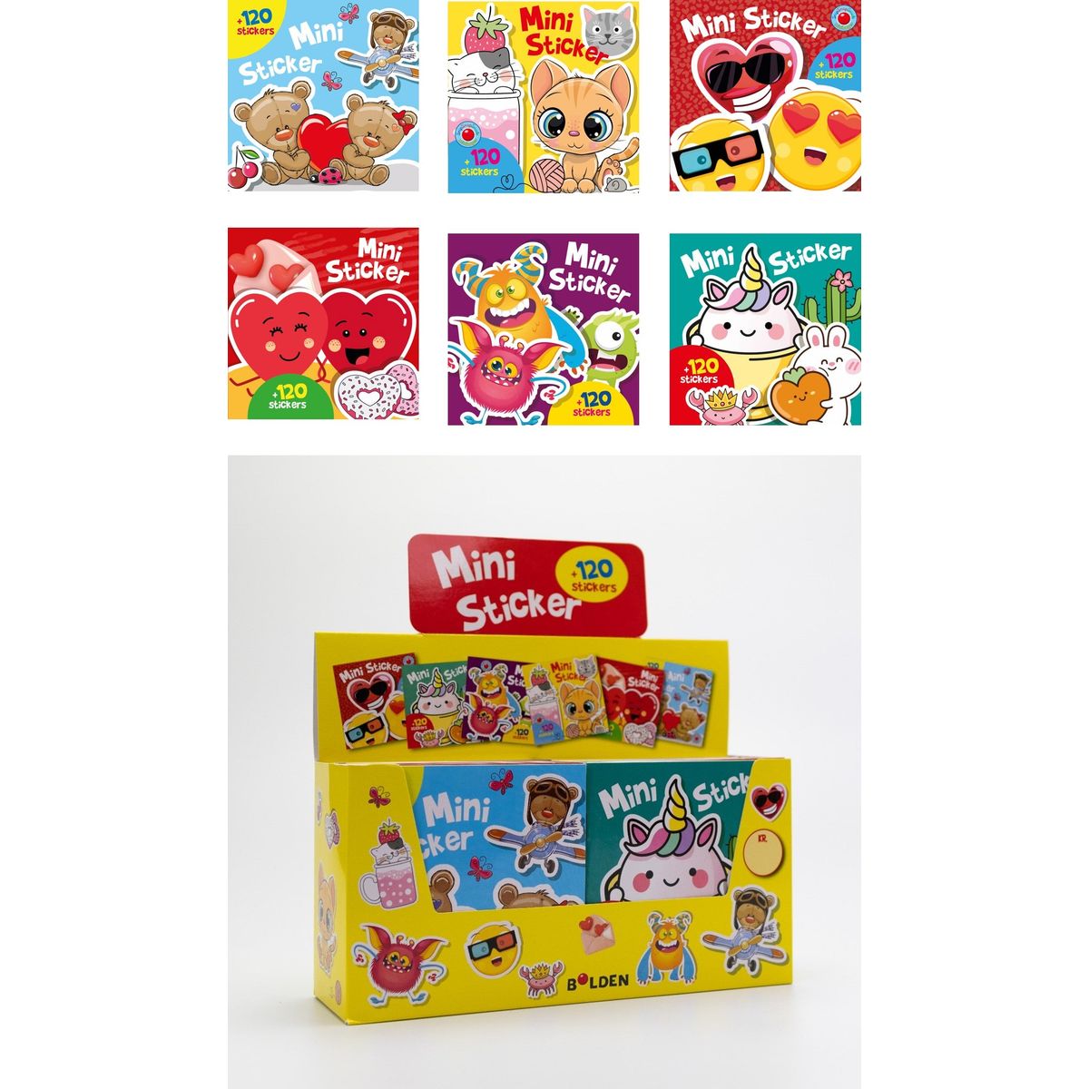 Snip Snap Snude: Mini stickers 1-6 (æske med 48 stk. ass. - pris pr. stk. ca. kr. 14,95