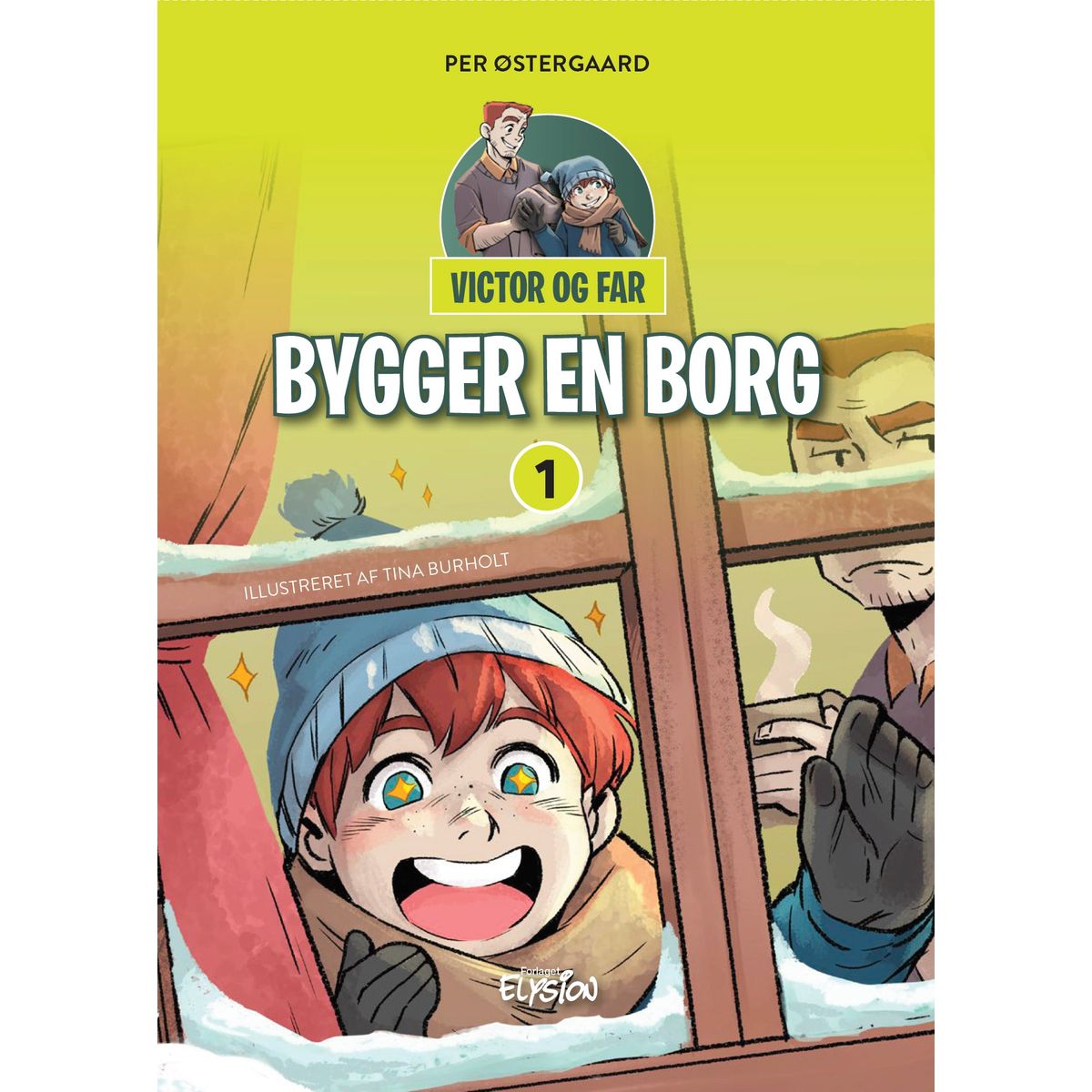 Victor og far bygger en borg