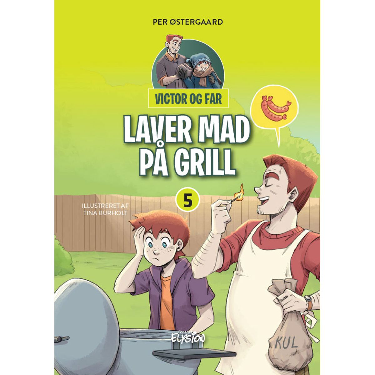 Victor og far laver mad på grill