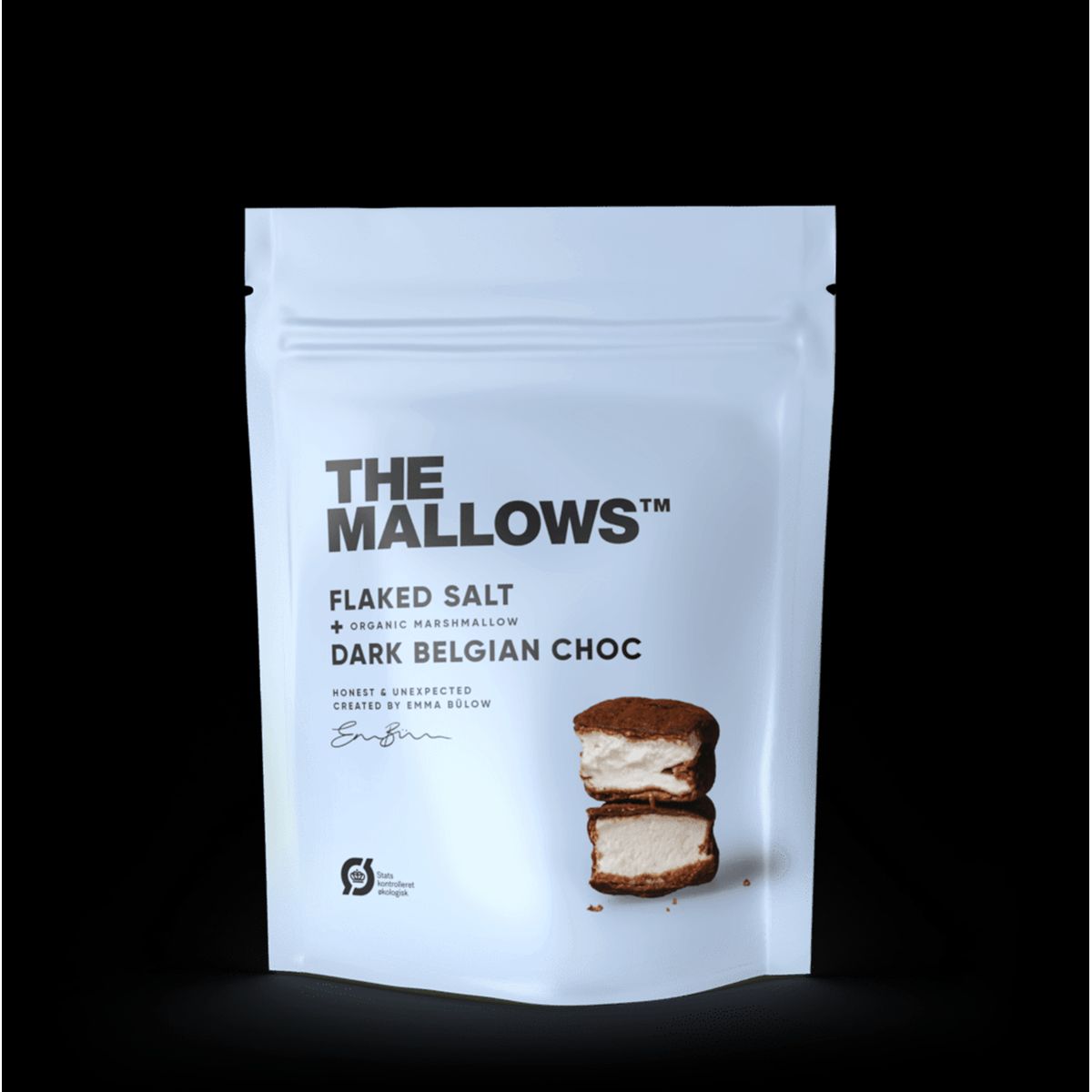 The Mallows - Flaked Salt - skumfiduser med mørk chokolade og salt 90G