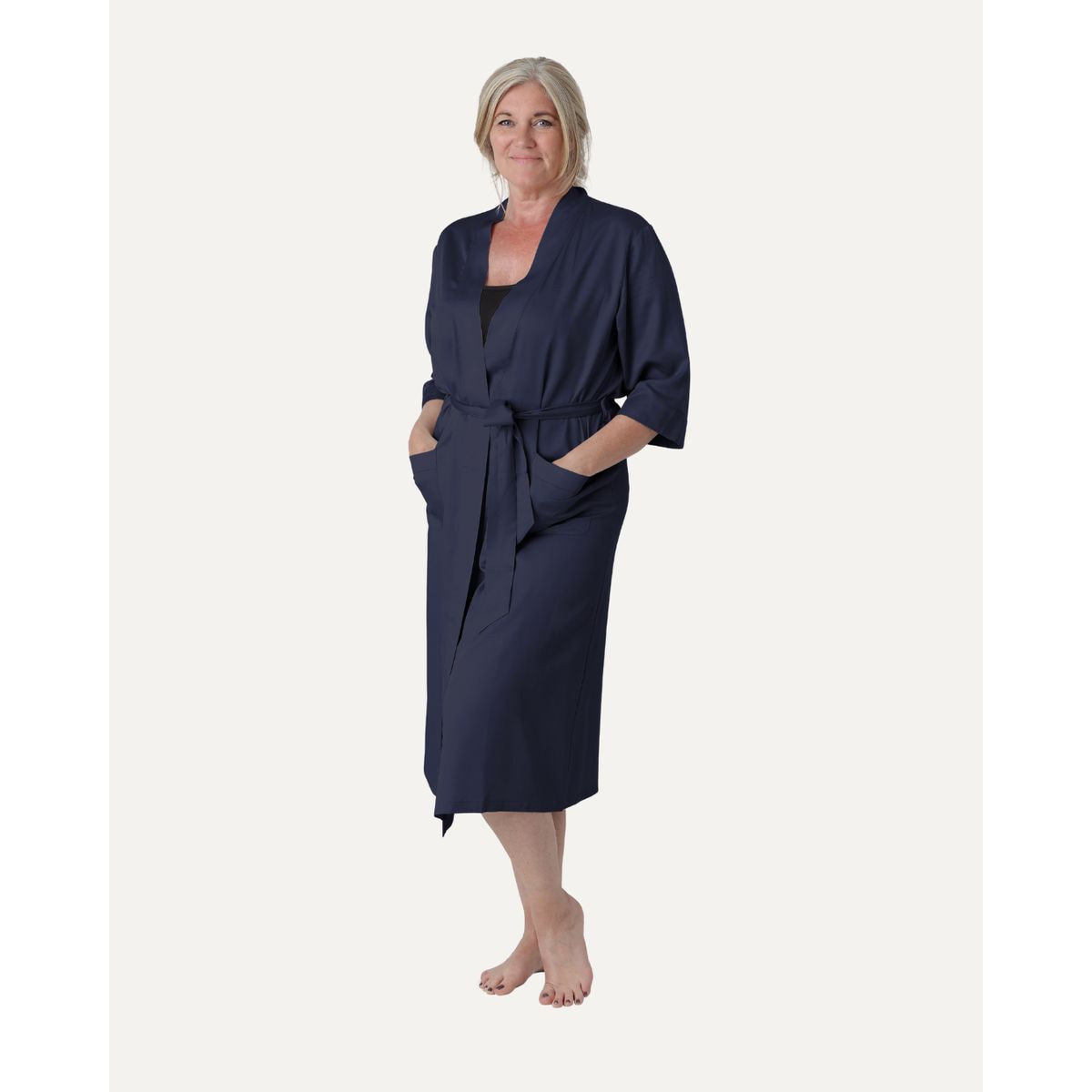 Bambus kimono | Lang damemodel | Navy blue | XL