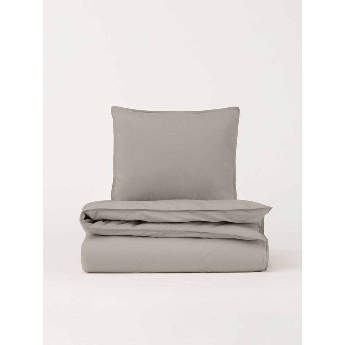 DAWN Percale Faconlagen (90x200x35) - Stone - 100% økologisk bomuld - Gråt