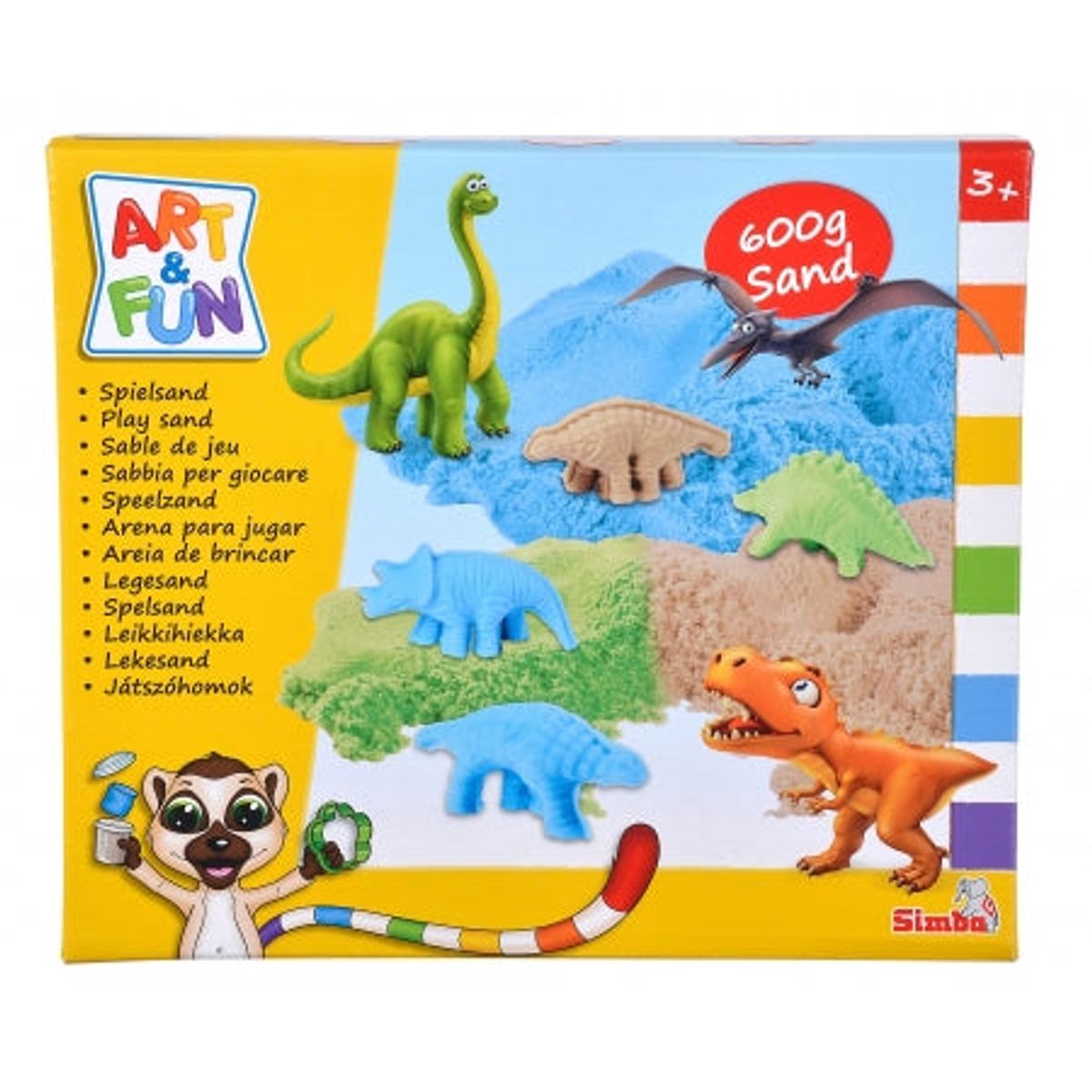 Art & Fun Legesand Med Dinosaur - Magisk Sand - Legekammeraten.dk