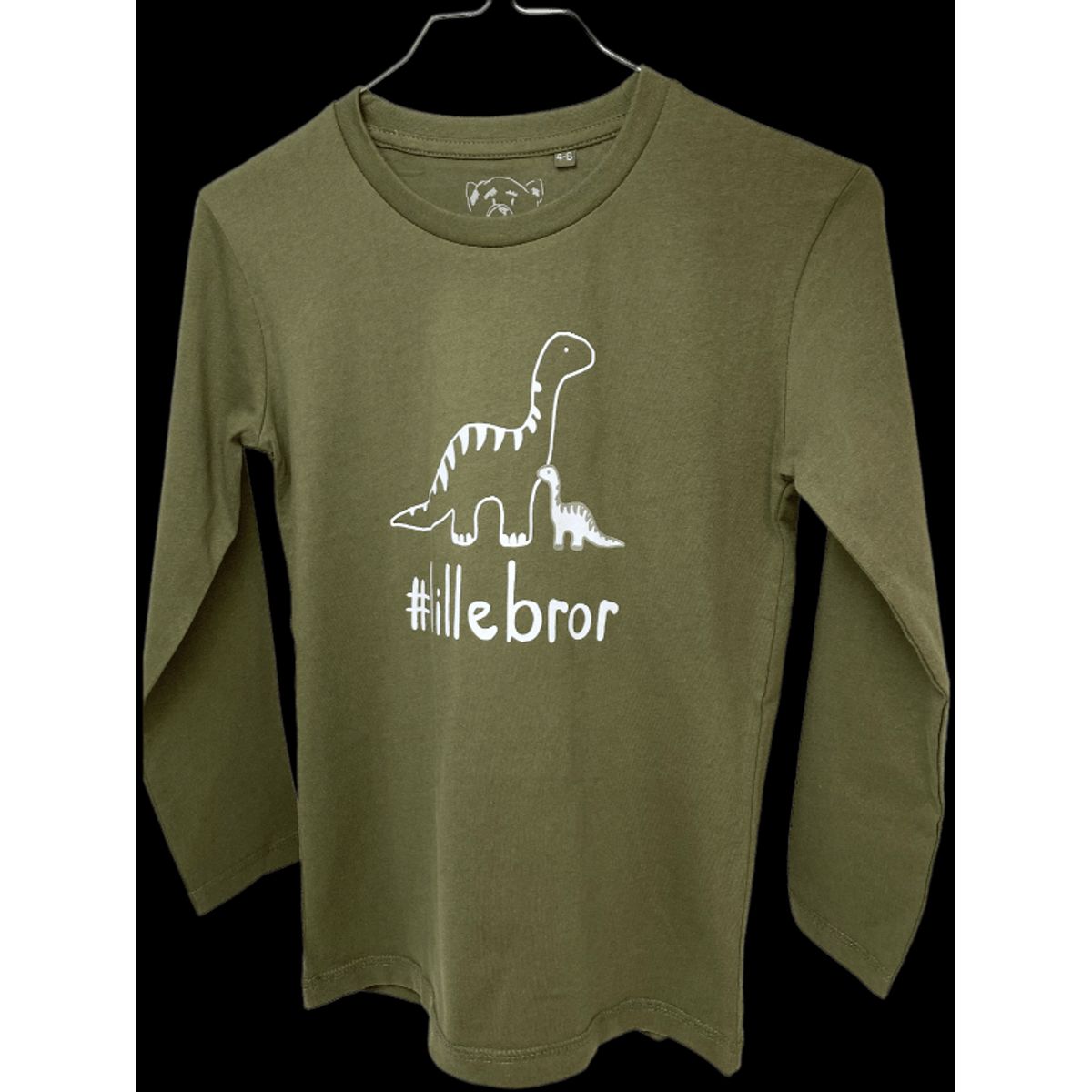 #Lillebror T-Shirt L/S, New Army - Legekammeraten.dk