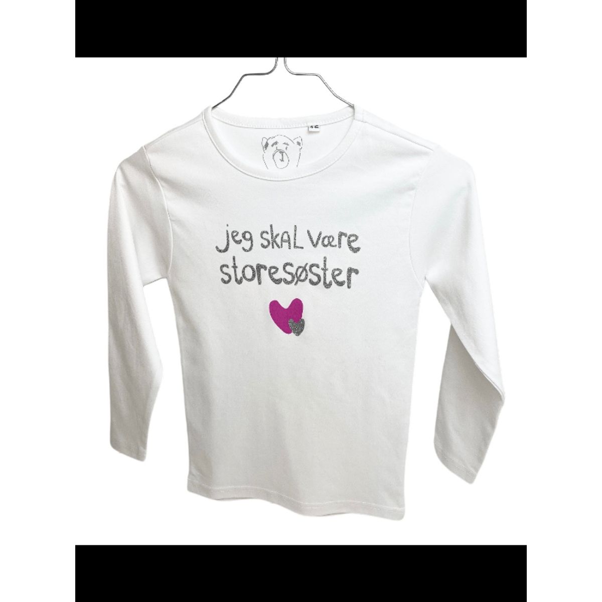 Jeg Skal Være Storesøster T-Shirt L/S, Hvid - Legekammeraten.dk