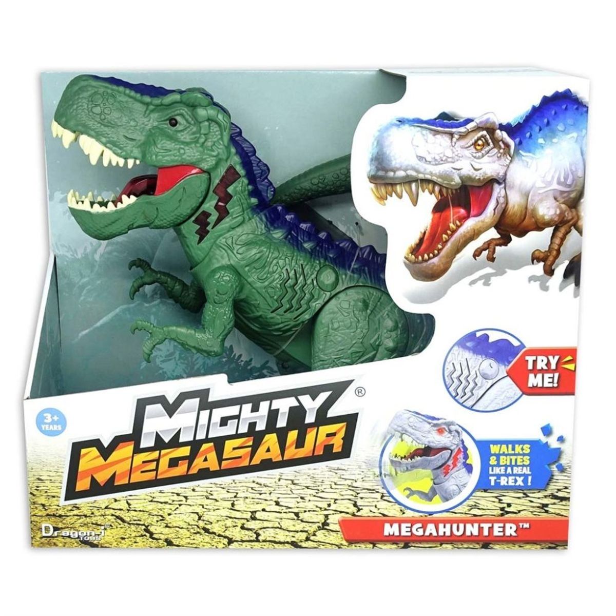 Mighty Megasaur 30 cm Mega Hunter T-Rex. Green - legetøj - Legekammeraten.dk