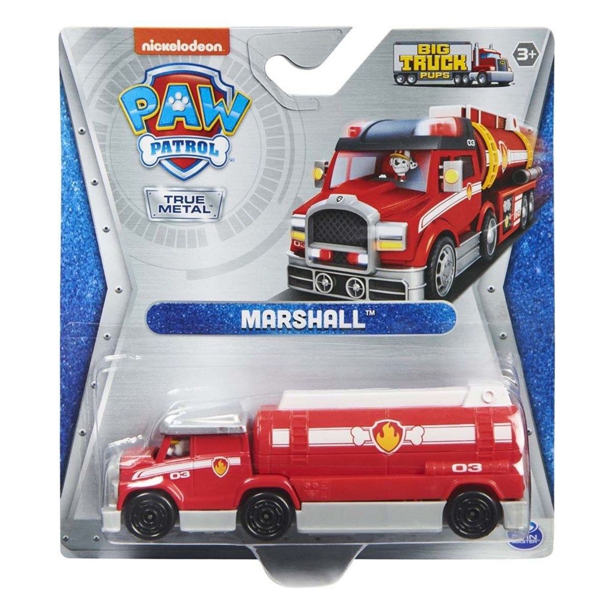 Paw Patrol Big Trucks True Metal Vehicle-Marshall - Legetøj - Legekammeraten.dk