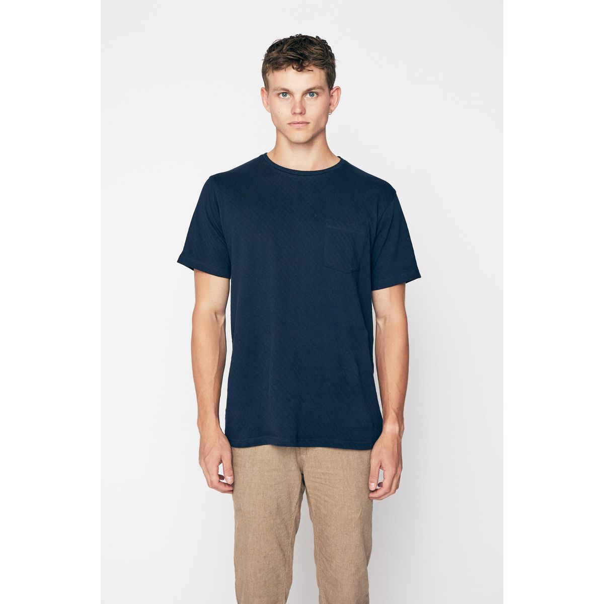 Mathis Structured Tee - Navy Blazer / XXL