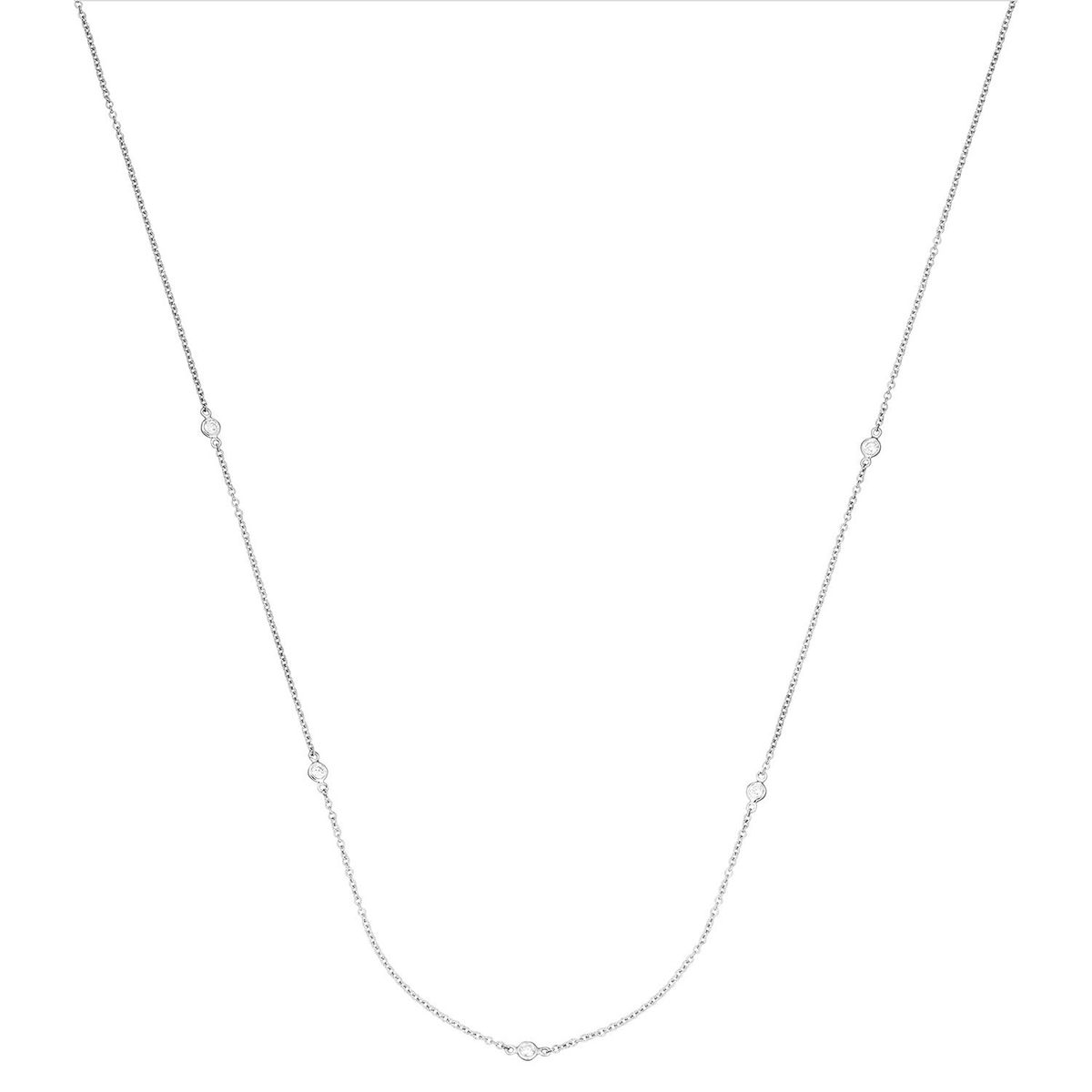 Aveny LUXURY - Halskæde, 0,25 ct. w/si 14 kt. hvidguld