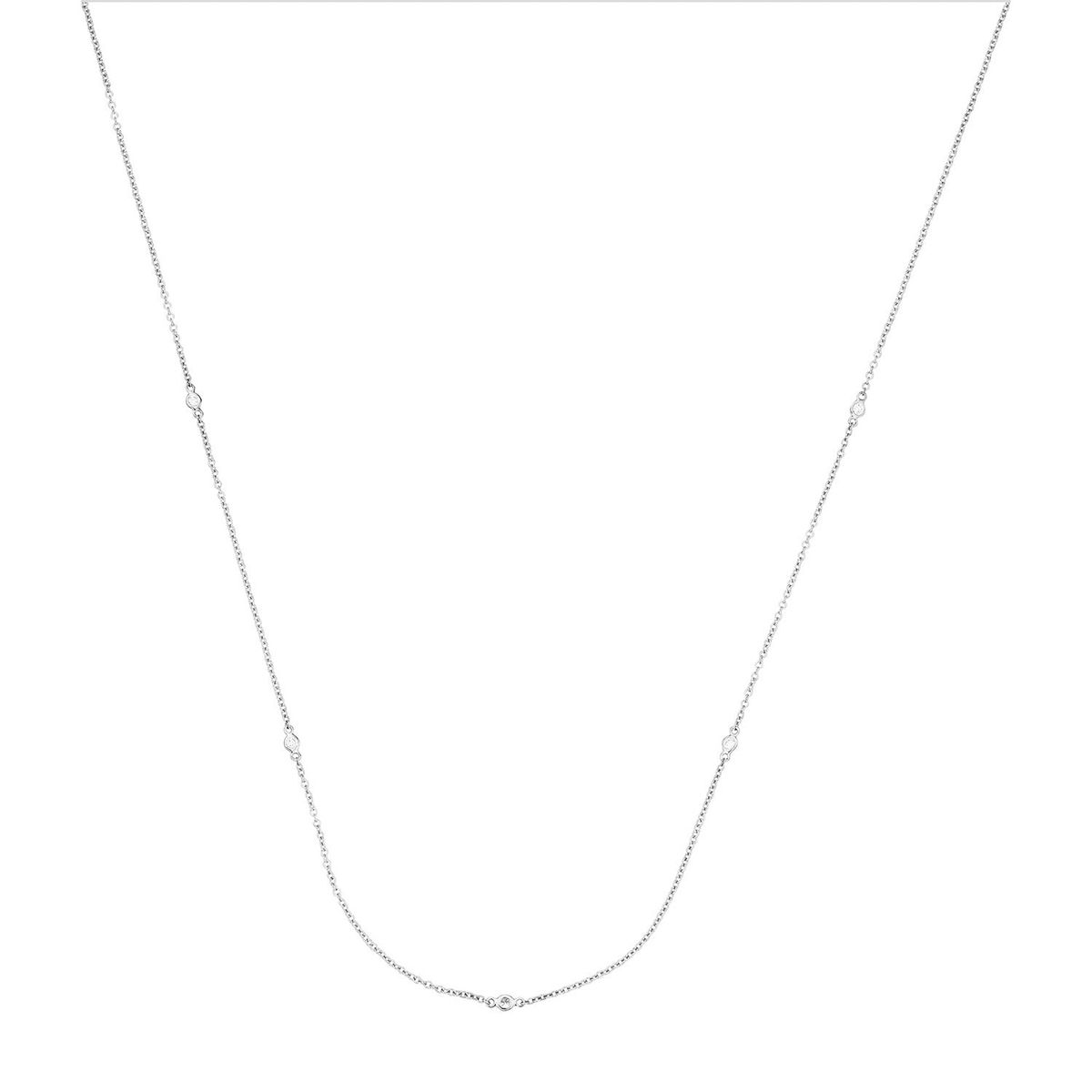 Aveny LUXURY - Halskæde, 0,10 ct. w/si 14 kt. hvidguld