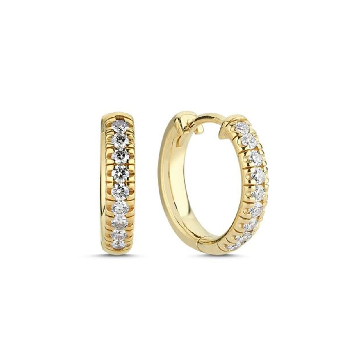 Nuran - Champagne creoler, 0,27 ct. w/si 14 kt. hvidguld