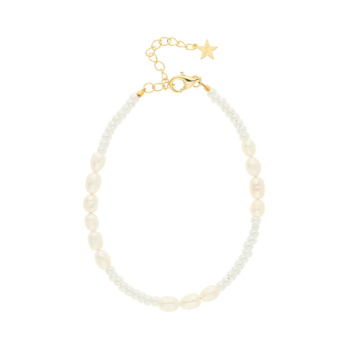 Nuni Copenhagen - Catalina Pearl armbånd m. fvp., 16+3 cm Forgyldt sølv sterlingsølv