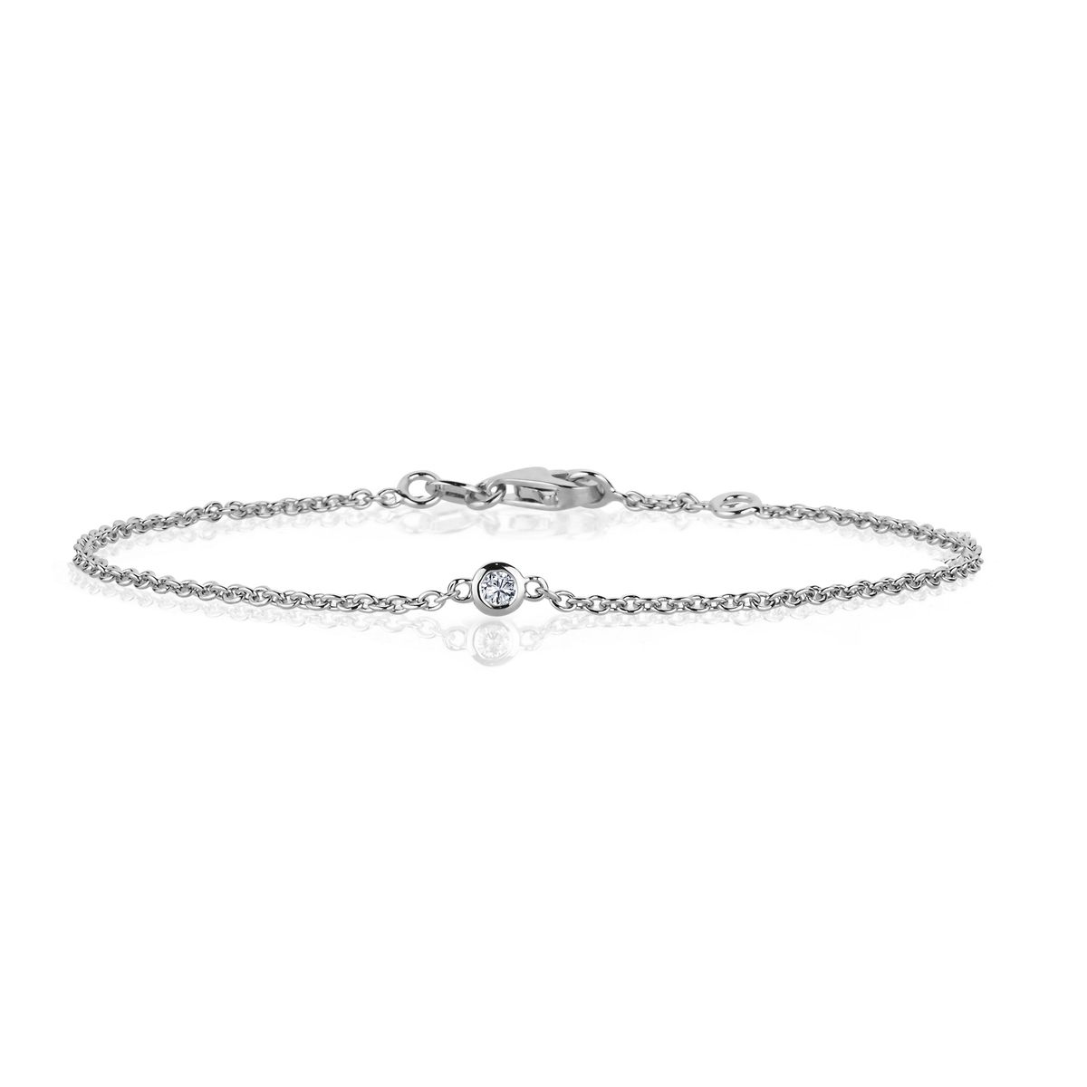 Nuran - Zoe armbånd 14 kt.hvidguld m. diamant