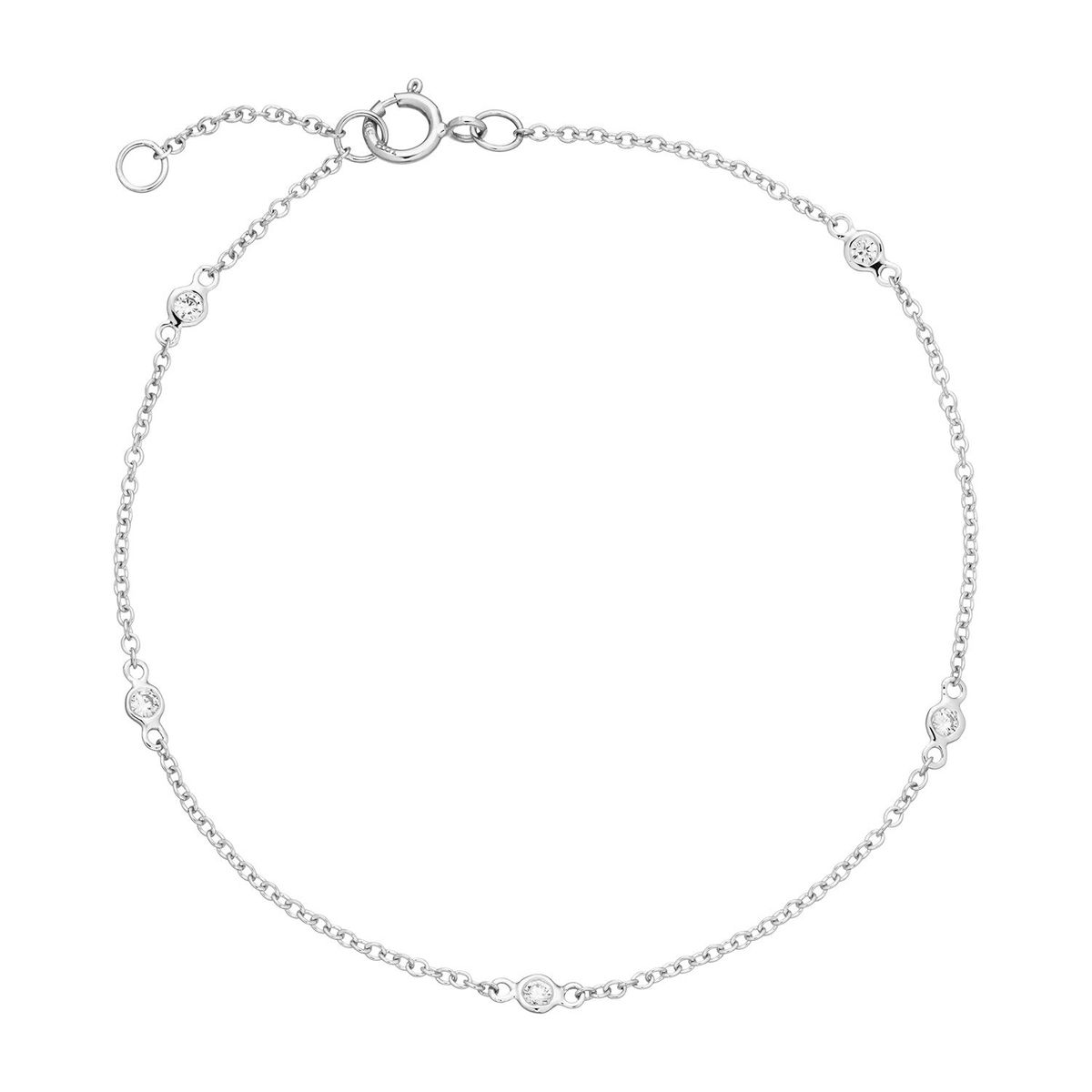 Aveny LUXURY - Armbånd, 0,10 ct. w/si 14 kt. hvidguld