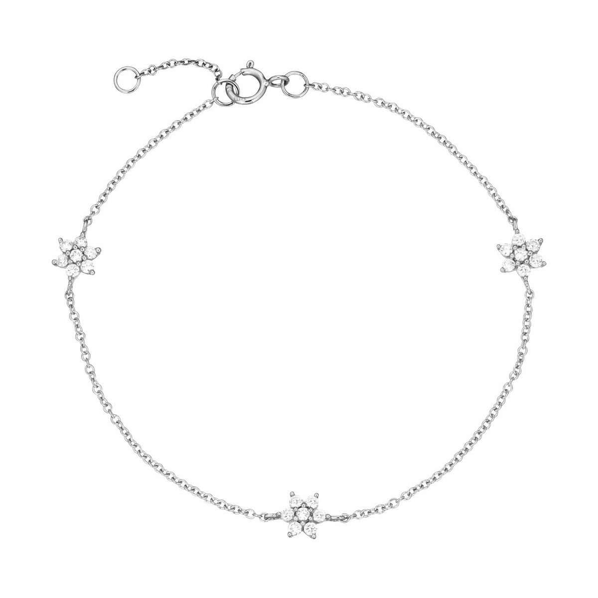 Aveny LUXURY - Fleur armbånd, 0,36 ct. w/si 14 kt. hvidguld