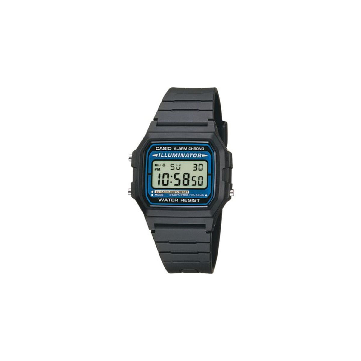 Casio - Classic, 33 mm Sort resin/blå