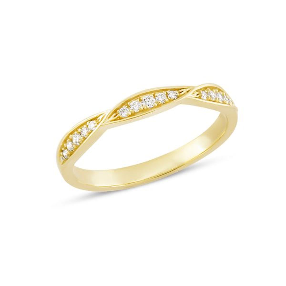 Nuran - Lilja Leaf ring, 0,14ct w/si 14 kt. guld