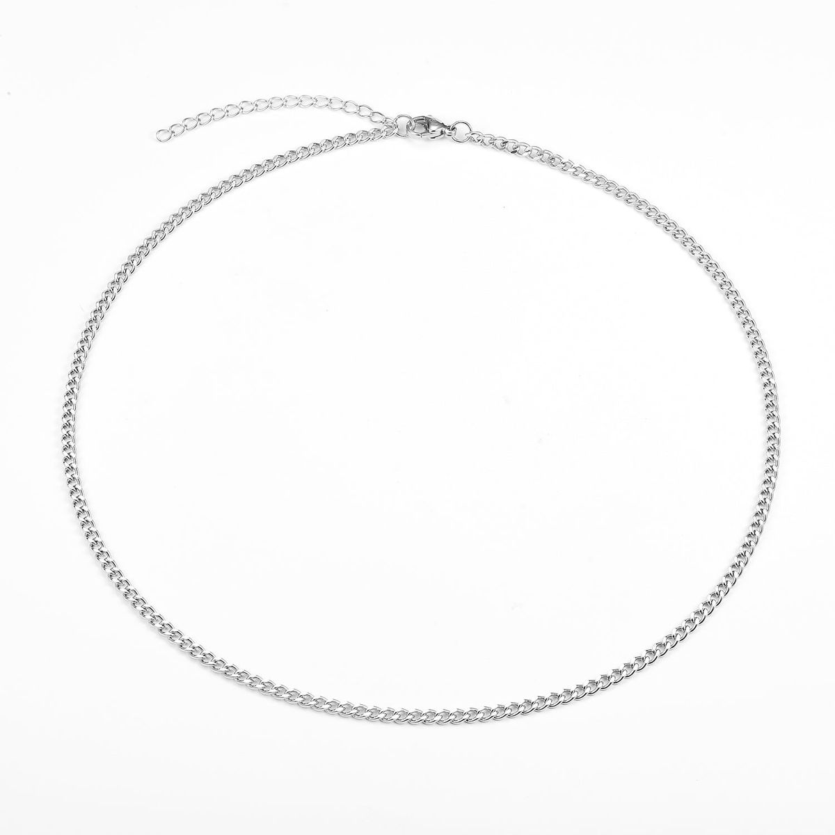 Baía Jewellery - Panser Facet halskæde, 45-50 cm Rustfrit stål