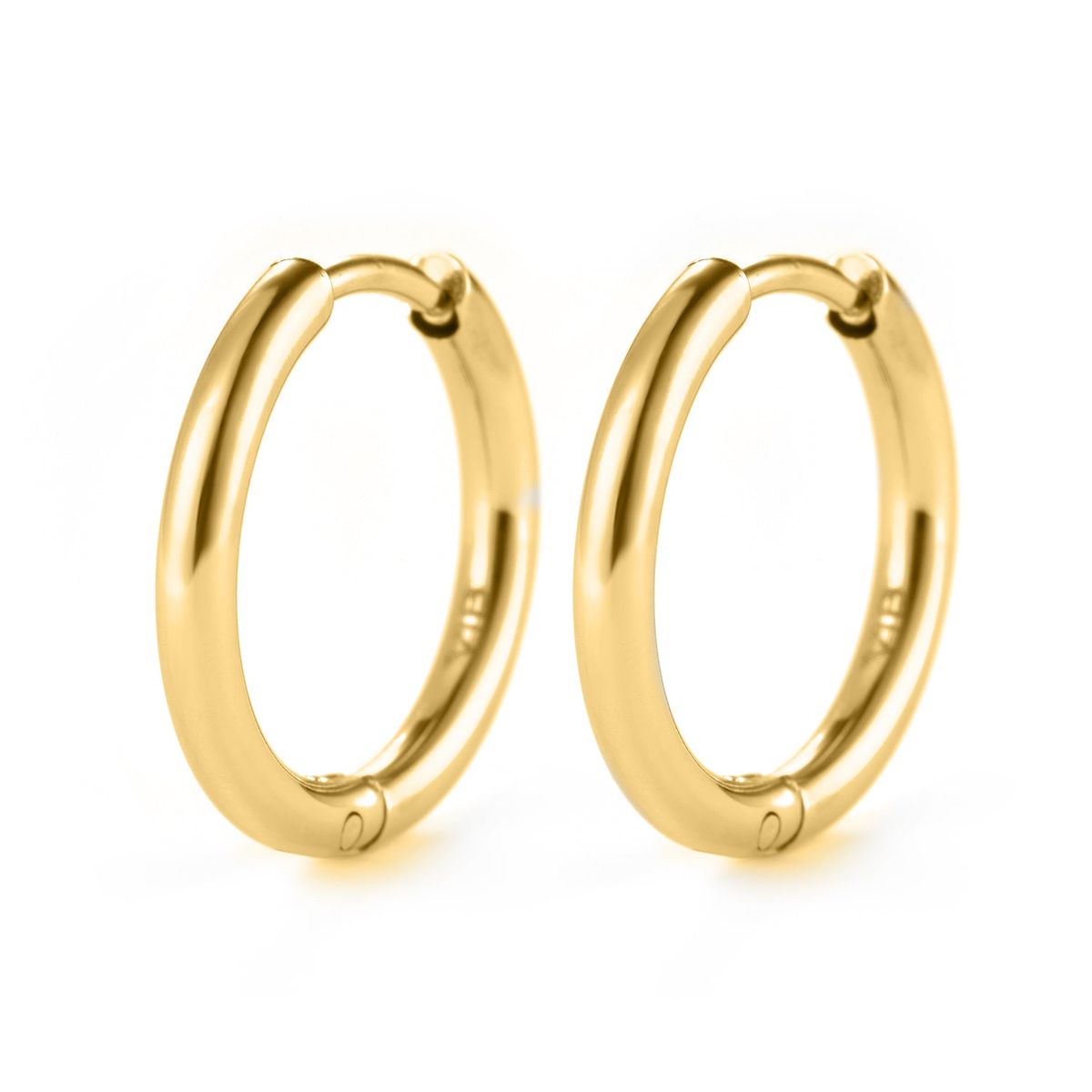 Baía Jewellery - Simple hoops, 16 mm Rustfrit stål PVD guldbelægning