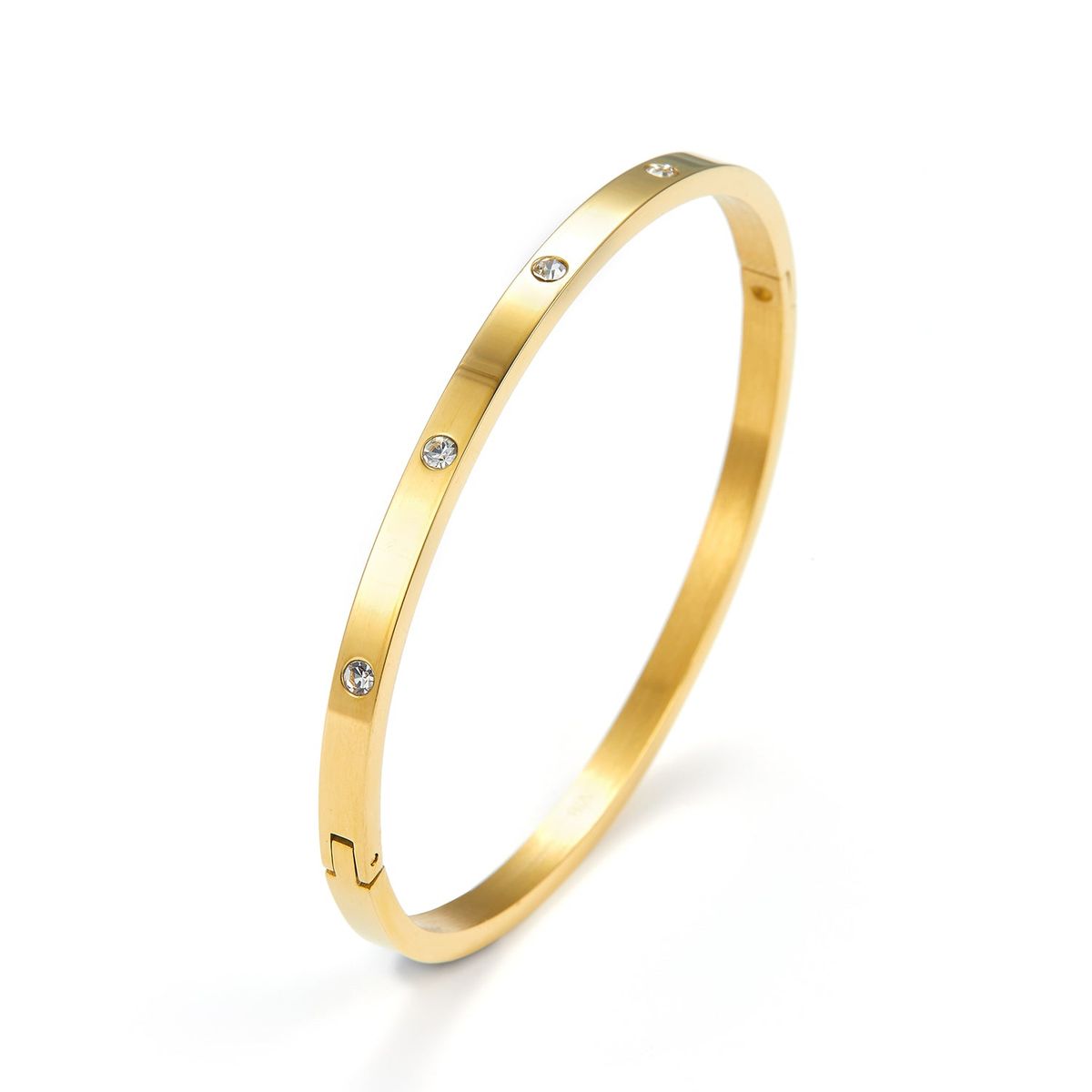 Baía Jewellery - Antonia bangle, Medium Rustfrit stål PVD guldbelægning