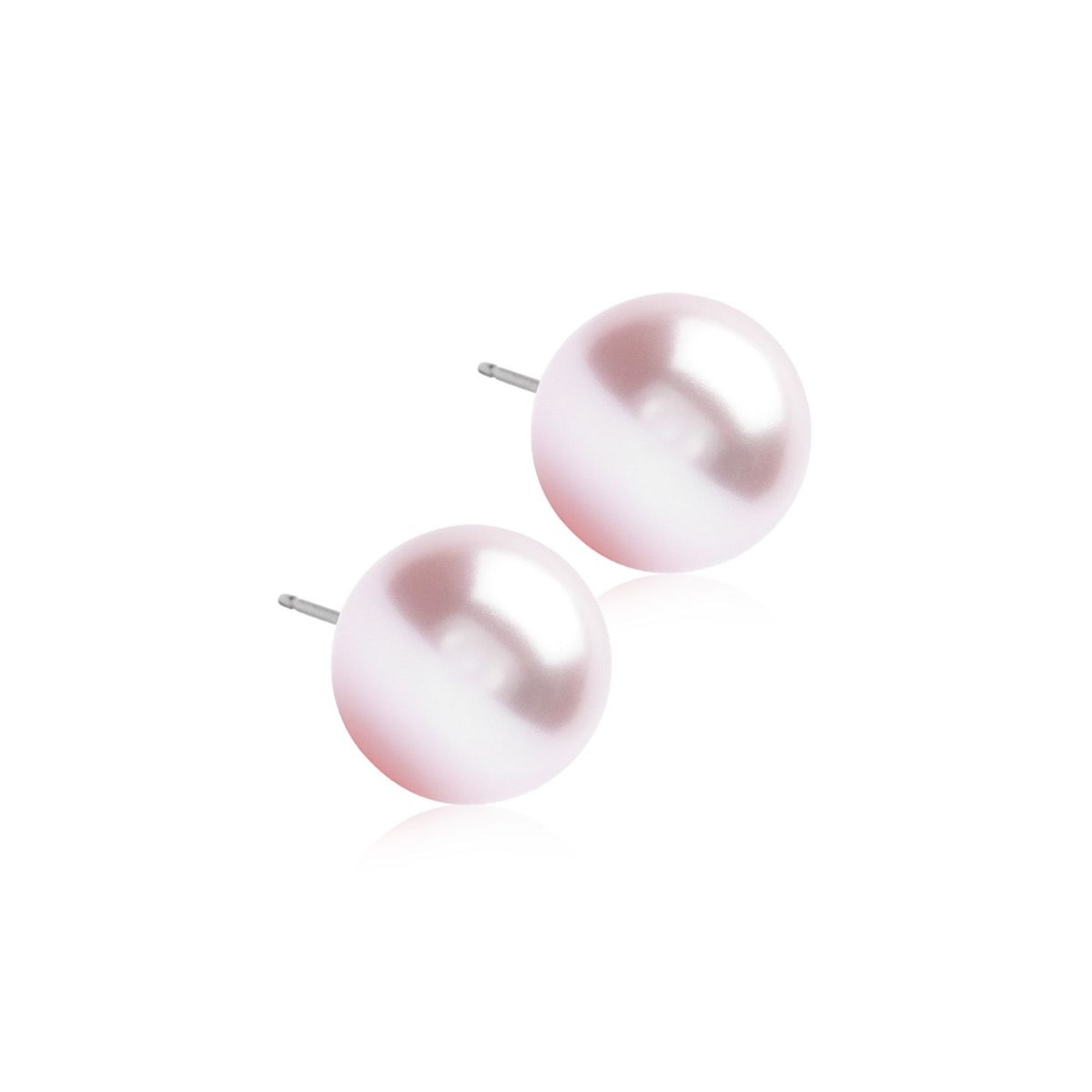 Blomdahl - Pearl light rose øreringe, 12 mm Natural Titanium